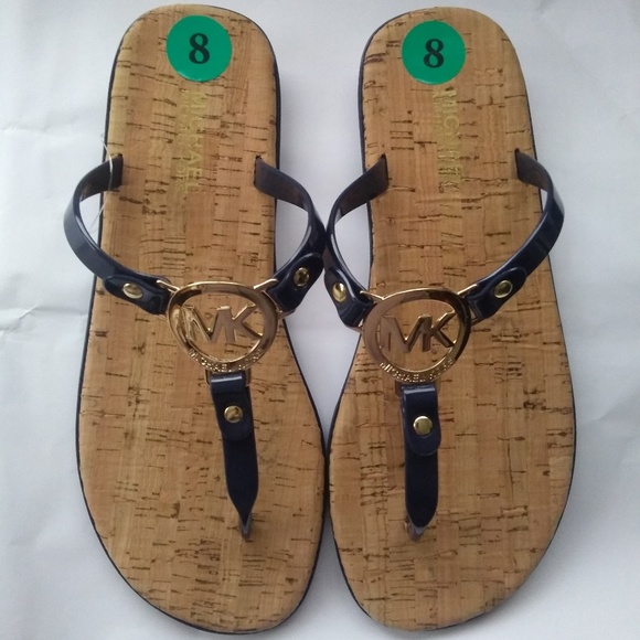 mk charm jelly sandals